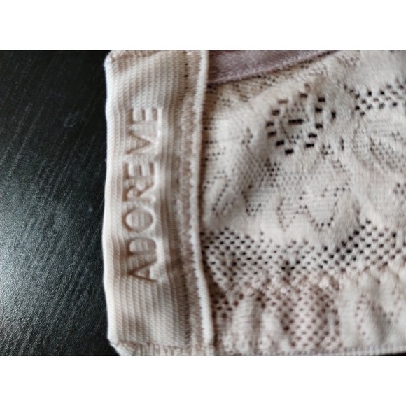 Adore Me Bra 42DD Lace Netting Underwire Lightweight Feminine Sheer Blush Pink - Picture 3 of 8